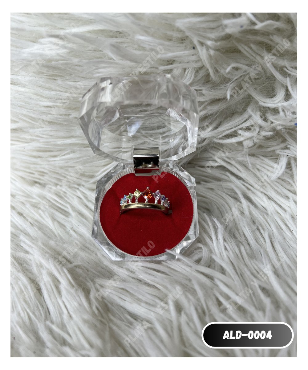 Anillo con Lámina de Oro para Dama Modelo 0004