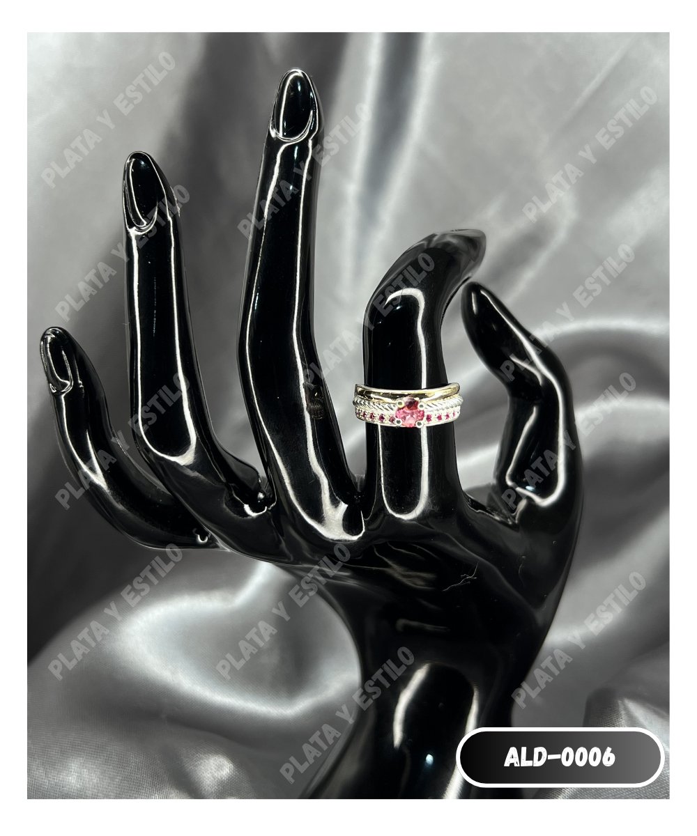 Anillo con Lámina de Oro para Dama Modelo 0006
