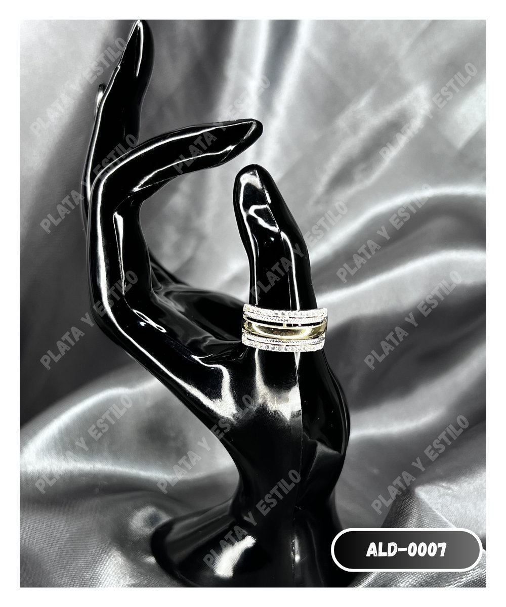 Anillo con Lámina de Oro para Dama Modelo 0007