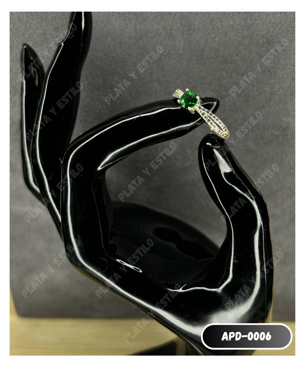 Solitario Verde c/ circones