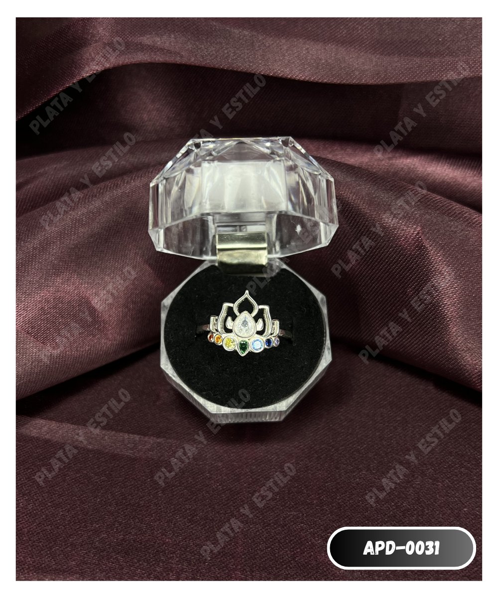 Flor piedras de colores