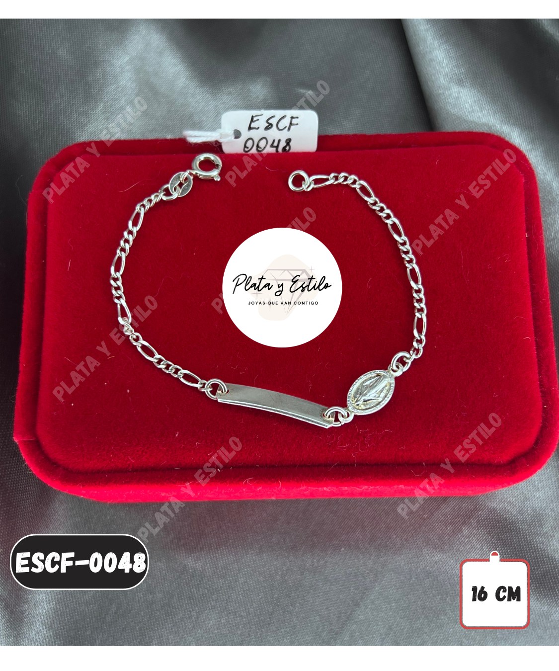 Esclava Cartier Medalla Virgen Maria