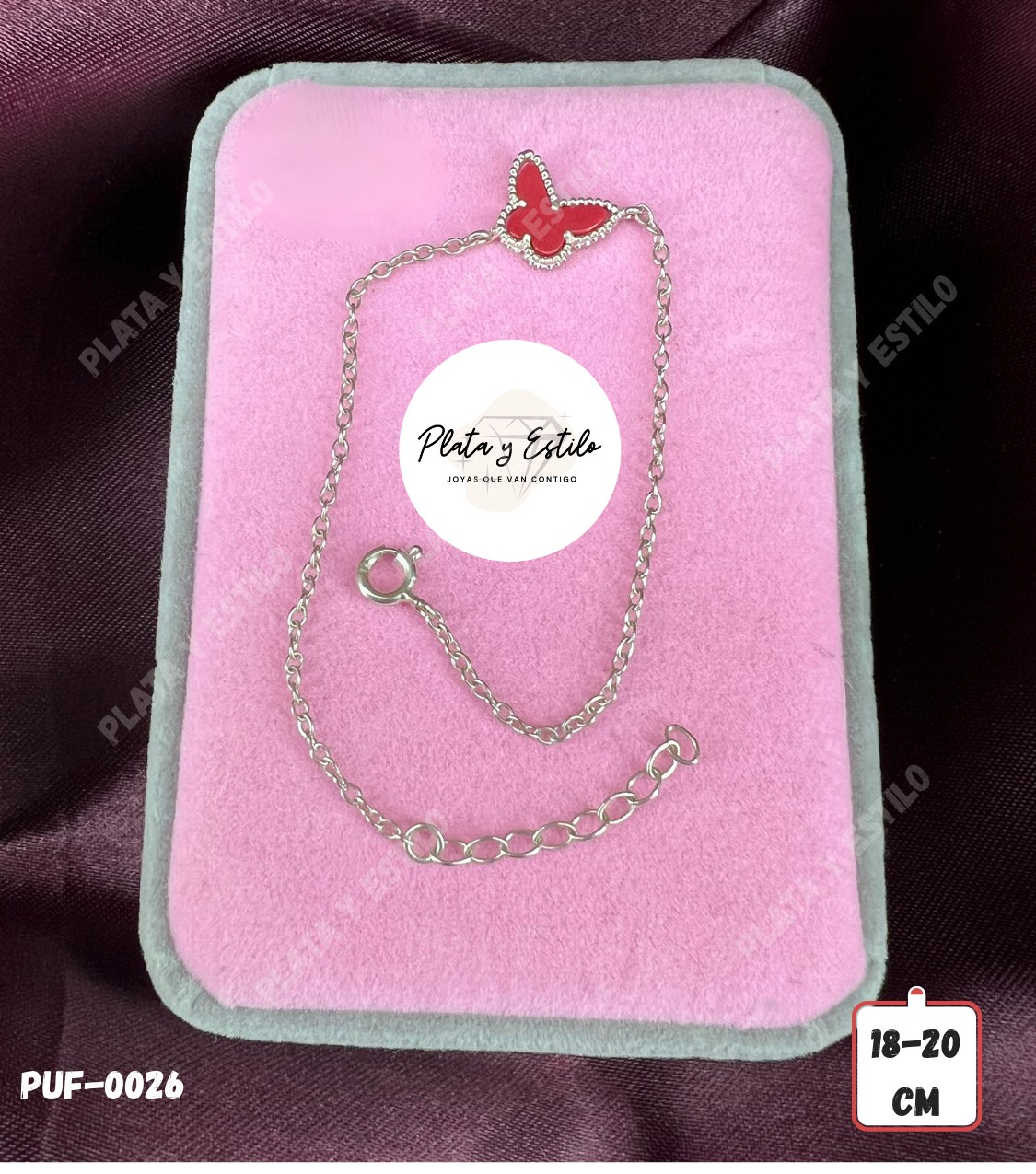 Pulsera Van Cleef Mariposa Roja