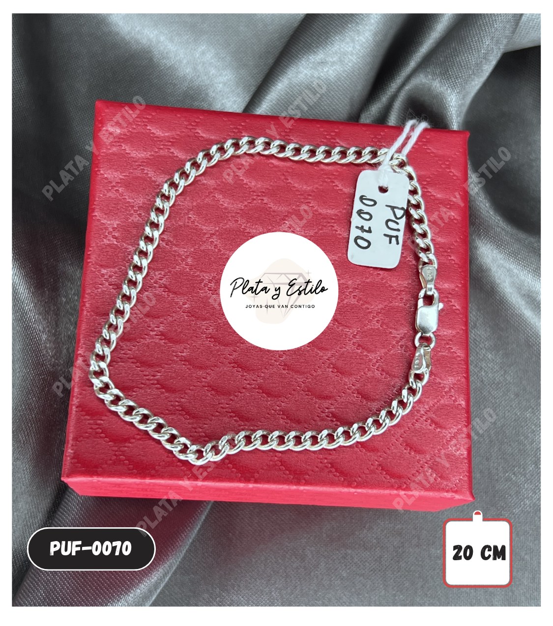 Pulsera Grumet diamantada