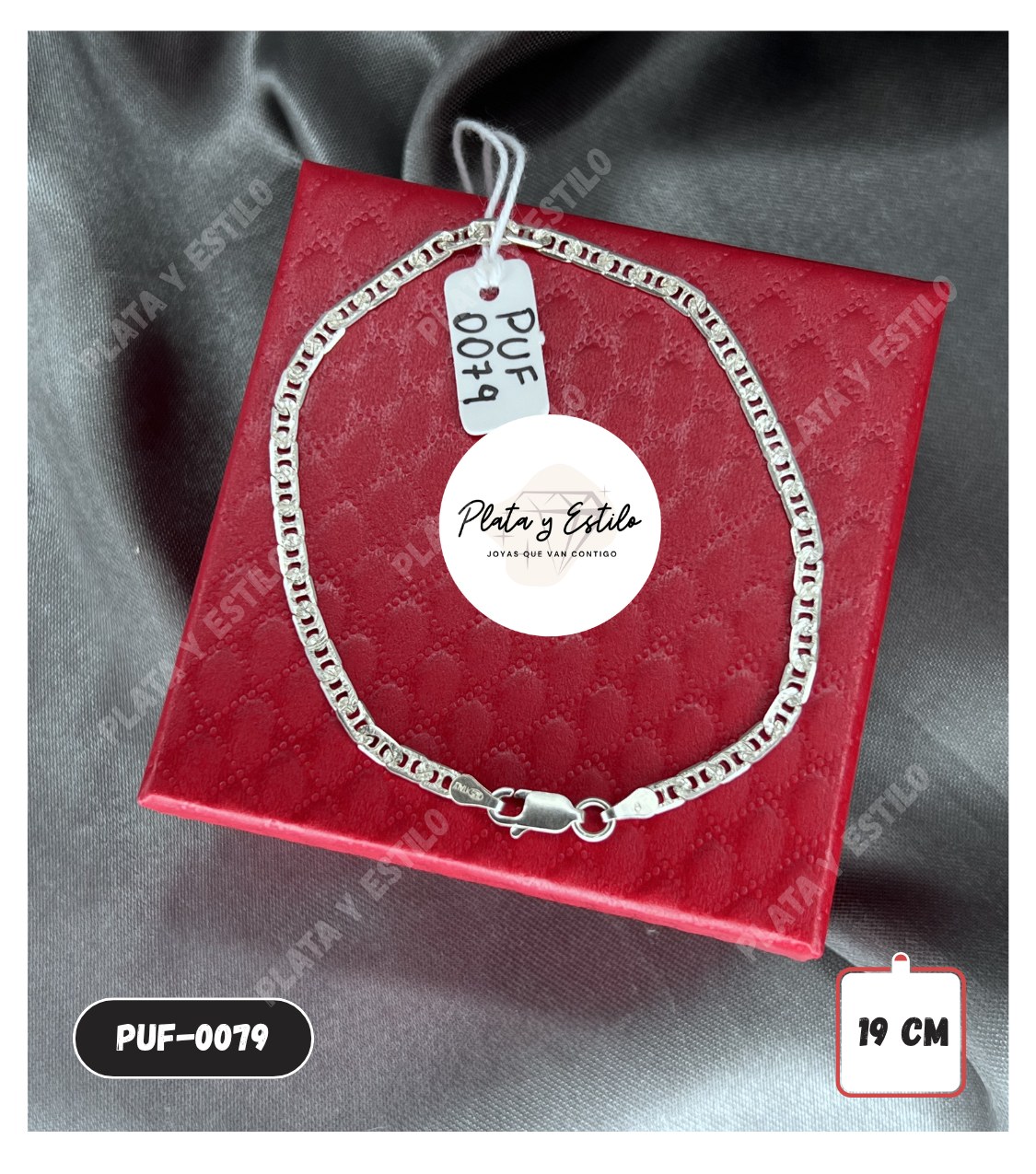 Pulsera Gucci plana diamantada