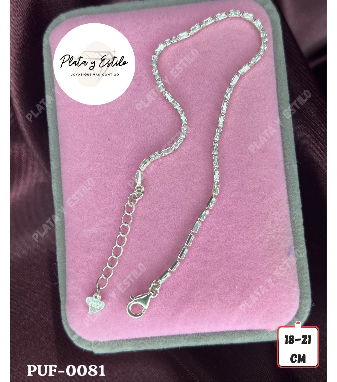 Pulsera Veneciana rectangular circones
