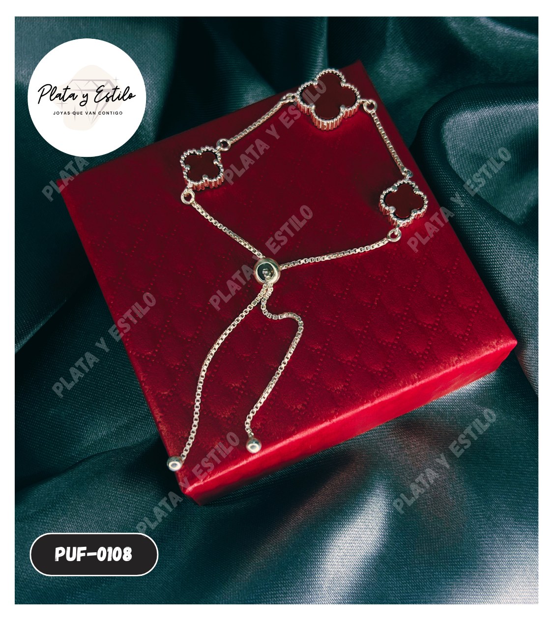 Pulsera Van Cleef 3 Roja